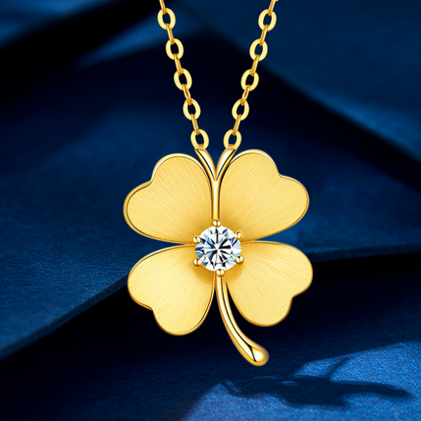 四叶草金项链图片大全 四叶草金项链图片大全